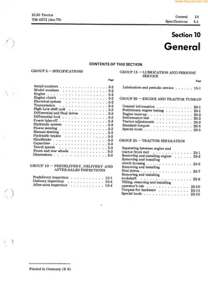 John Deere 2130 Tractor Technical Manual (TM-4272) - Precision Service & Guide Preview image 5