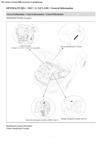 2012 KIA Optima Service Manual Set