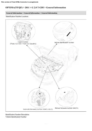 2011-2012 KIA Optima repair manual