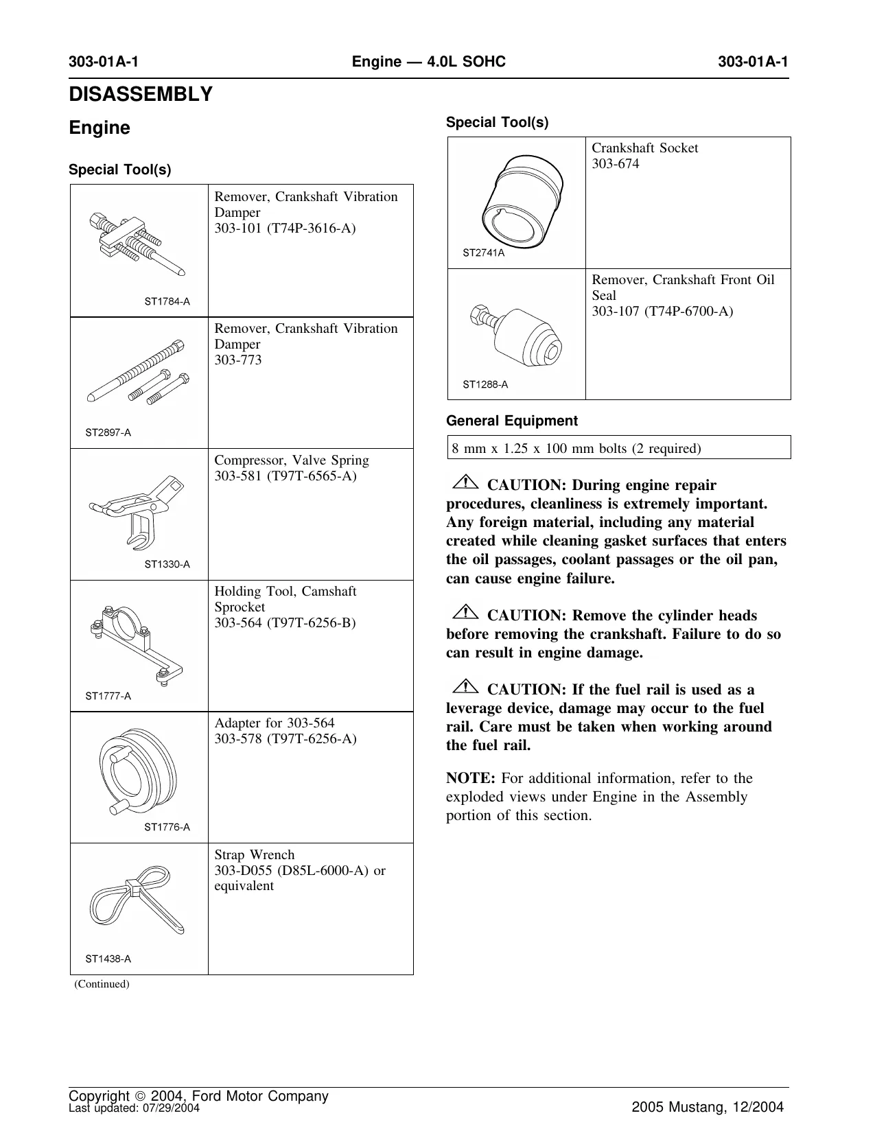 2005-2010 Ford Mustang service manual Preview image 1