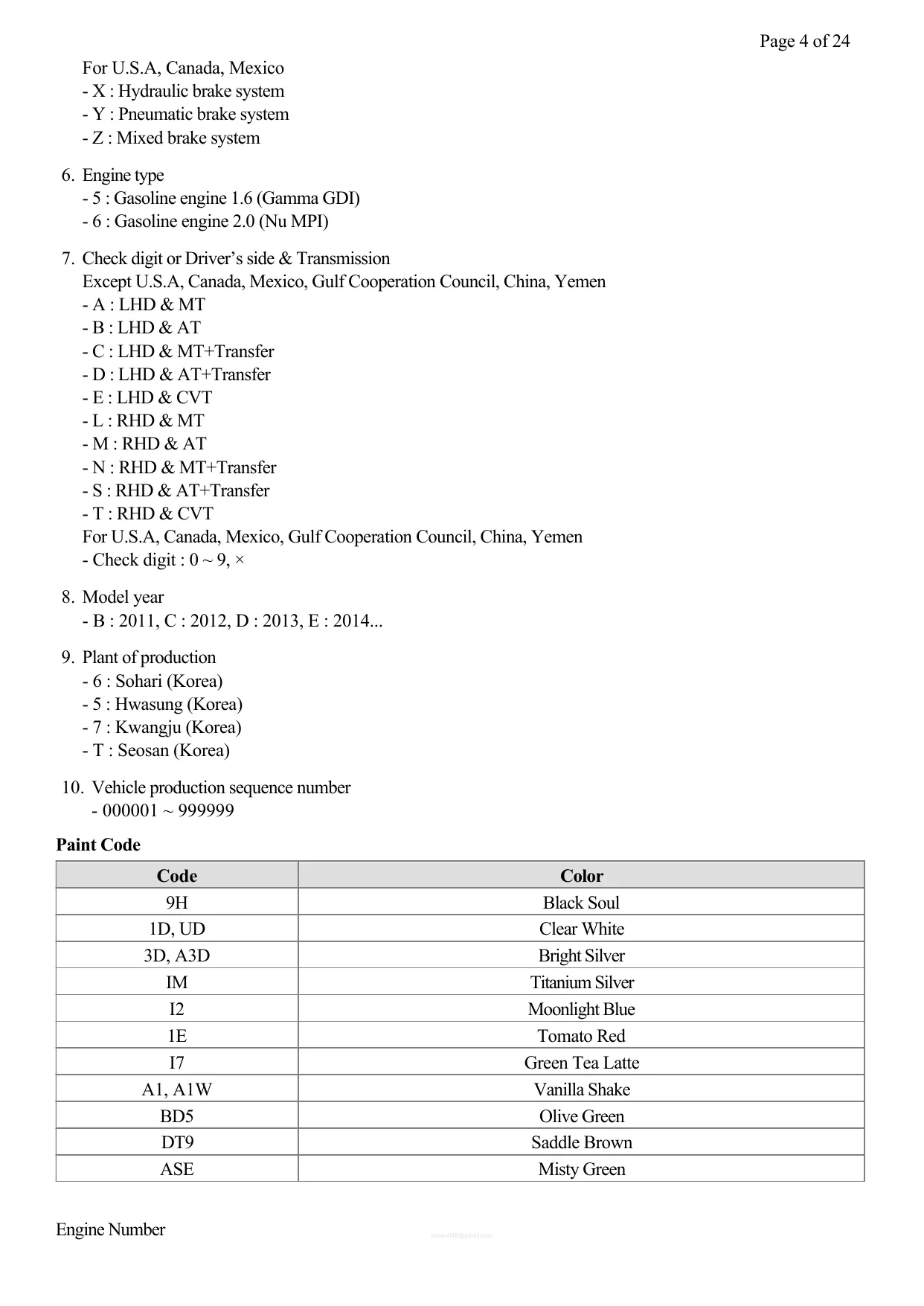 2012 Kia Soul 1.6L, 2.0L shop manual Preview image 4