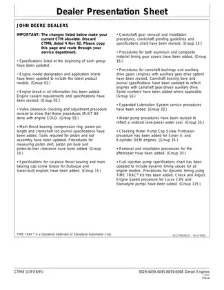 John Deere series 3000, 3029, 4039, 4045, 6059, 6068 diesel engine technical manual Preview image 4