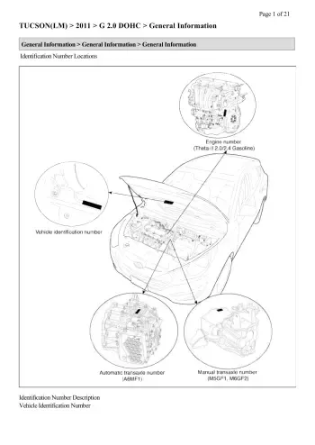 Preview: 2011 Hyundai Tucson GL, GLS, Limited, and Limited Service Manual