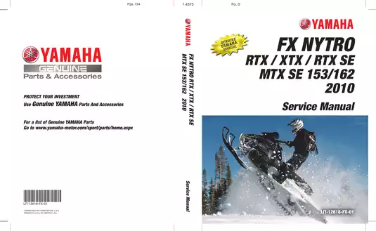 Yamaha FX Nytro Series 2010 Service Manual - Maintenance and Repair Guide