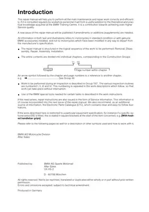 1993-2000 BMW F650 GS Funduro dual/multipurpose motorcycle repair manual Preview image 2