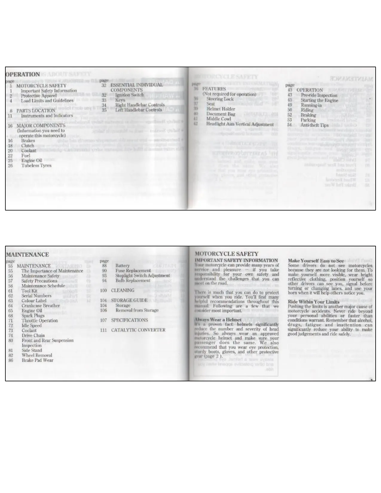 Honda CBR125R service manual Preview image 4