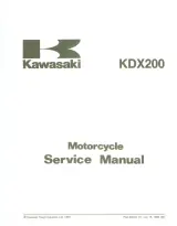 1995–2006 Kawasaki KDX200 Service Manual (P/N 98051-1447C) – preview page 1