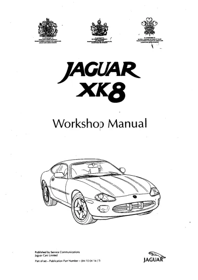 1996–2006 Jaguar XK8 Workshop Manual (P/N JLM 10 04 14/7)