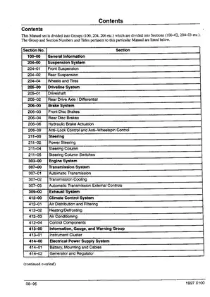 Jaguar X100 Series Workshop Manual (1997) Preview image 2