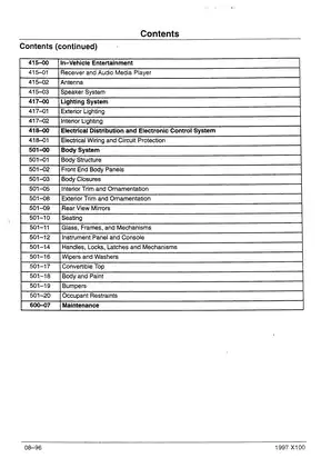 Jaguar X100 Series Workshop Manual (1997) Preview image 3