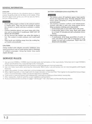 1998-2002 Honda VT1100c3 Shadow Aero service manual Preview image 3