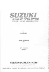 1977–1983 Suzuki GS400, GS450 Twins Service & Repair Manual (P/N ISBN 0-89287-237-3) – preview page 1