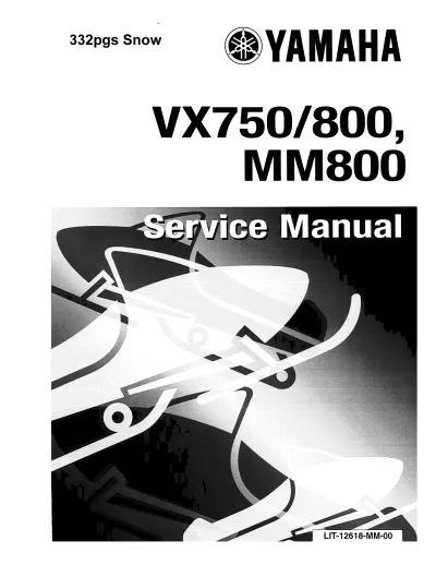 Preview: 1994–1997 Yamaha VX750 / VX800 / MM800 Factory Service Manual (P/N LIT-12618-MM-00)