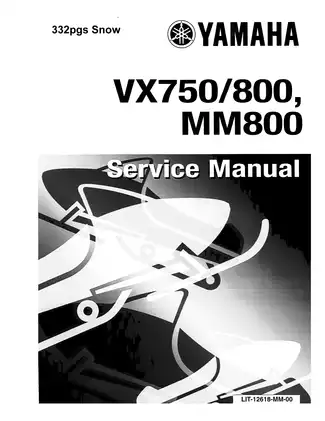 Yamaha VX800/VX800ST Supplementary Service Manual (1994 Edition)
