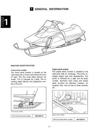 Yamaha VMX540J Snowmobile Service Manual Preview image 3