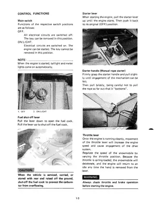 Yamaha VMX540J Snowmobile Service Manual Preview image 5