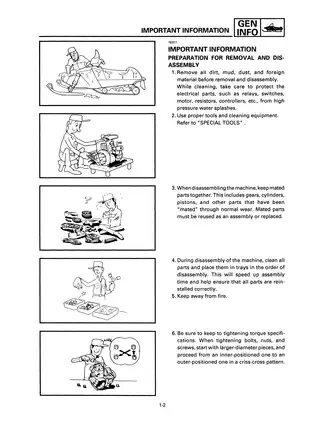 1994-2006 Yamaha Mountain Max 600, Mountain Max 700, Venture 500, Venture 600, VMAX 500, VMAX 600, VMAX 700, Venture 600, VMAX 600, SX Venom 600, Venture 600 snowmobile service manual Preview image 5