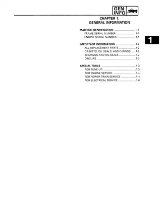 1991-1997 Yamaha Venture 485, VT480, VT480gt, VT480tf, VT480gt, 480tf, 485, 485 XL,  485 GL, 485 TF snowmobile service manual Preview image 3