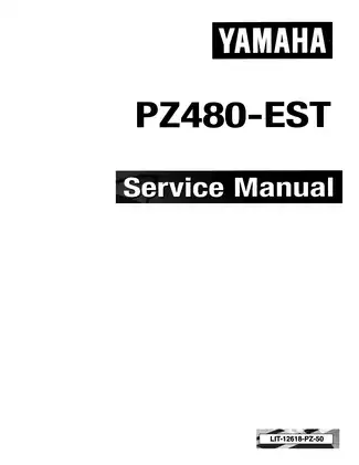 1990-1998 Yamaha Phazer, Phazer II, 480, 485, PZ480p PZ480ep PZ480r PZ480er PZ480str PZ480t PZ480et PZ480stt PZ480w PZ480ew PZ480stw manual Preview image 1