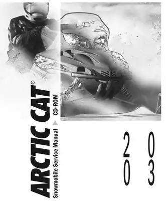2003 Arctic Cat Snowmobile Service Manual - Volume 1