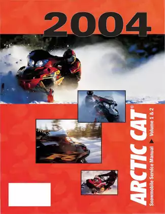 2004 Arctic Cat Bearcat, Firecat, King Cat, Mountain Cat, Pantera, Sabercat, Z 370, Z 370 LX, Z 440 LX, Z 570, Z 570 LX, ZR 900, ZR 900 Sno Pro snowmobile service manual
