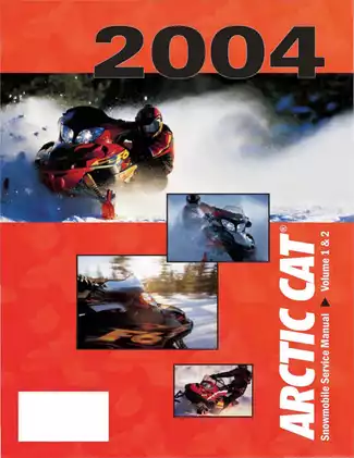 2004 Arctic Cat Snowmobile Service Manual Volumes 1 & 2 - Comprehensive Guide