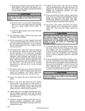 2006 Arctic Cat Snowmobile Service Manual - Comprehensive Guide for Maintenance, Repair, and Setup Preview image 5