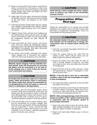 2007 Arctic Cat Snowmobile Service Manual - 2-Stroke Models Preview image 5