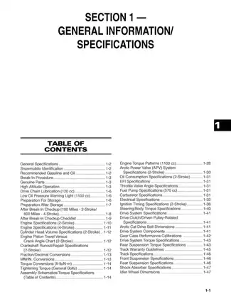 2009 Arctic Cat Bearcat, Crossfire,  F1000, Sno Pro, F8, F6, F5, F570, M1000, M8, T500, T570, Z1 snowmobile service manual Preview image 1