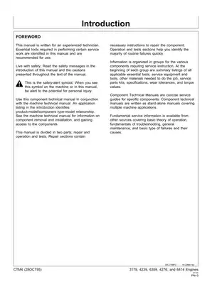 John Deere 3179, 4239, 6359, 4276, 6414 engine component technical manual - CTM4 Preview image 3