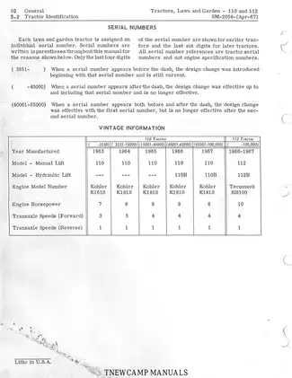 John Deere 110, 112 lawn and garden tractor service manual Preview image 5