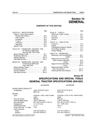 John Deere 850, 900HC, 950, 1050 compact utility tractor technical manual Preview image 5