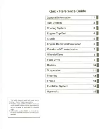 1995-2006 Kawasaki KDX200, KDX220 motorcycle service manual Preview image 3