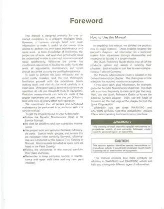Kawasaki KDX200 Motorcycle Service Manual - Comprehensive Repair Guide Preview image 4