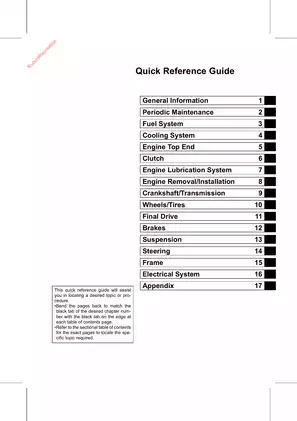Kawasaki Ninja 250R 2008-2009 Service Manual - Comprehensive Maintenance Guide Preview image 2