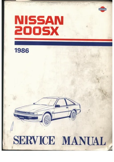 Preview: 1986 Nissan 200SX Factory Service & Repair Manual (P/N SM6E-0S12U0)