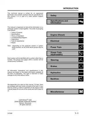 John Deere 4475, 5575, 6675, 7775 skid steer loader technical manual Preview image 2