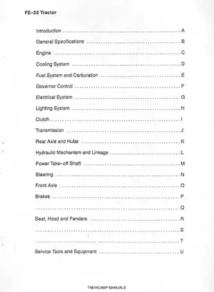 Massey Ferguson 35 Tractor Workshop Service Manual Preview image 4