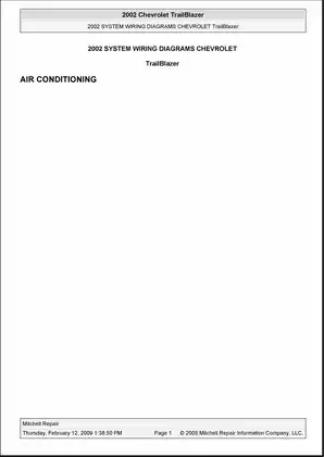 2002-2009 Chevrolet Trailblazer Air Conditioning manual