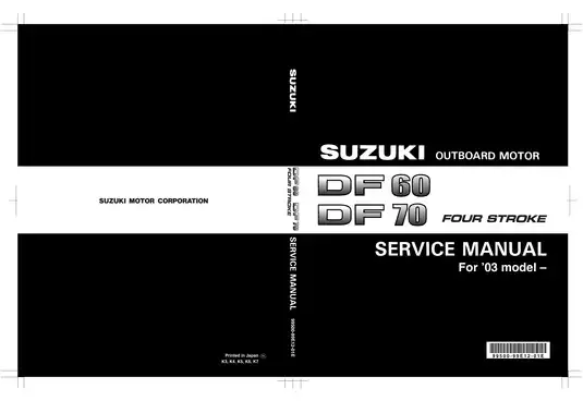 2003-2007 Suzuki DF60, DF70, 60hp, 70hp outboard motor manual Preview image 1