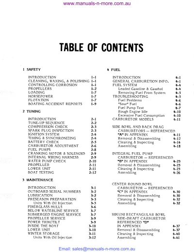 Preview: 1965–1991 Mercury 2.2 HP - 40 HP Outboard Service & Repair Manual (OEM)