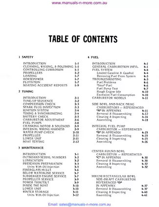 1965-1991 Mercury Mariner outboard 2.2hp, 3,9hp  7,5hp, 9,8hp, 18hp, 20hp,  25hp, 35hp, 40hp service manual Preview image 1