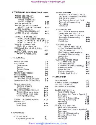 1965-1991 Mercury Mariner outboard 2.2hp, 3,9hp  7,5hp, 9,8hp, 18hp, 20hp,  25hp, 35hp, 40hp service manual Preview image 3