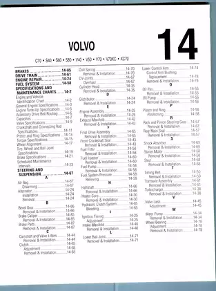2000-2007 Volvo V70 repair manual