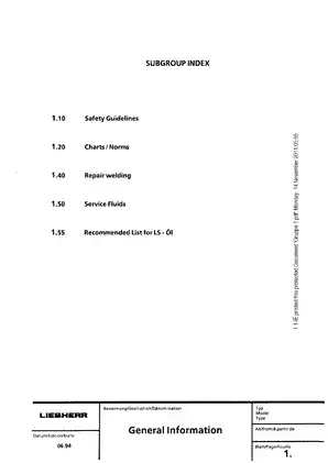 Liebherr A900, A902, A912, A922, A932 Litronic hydraulic excavator manual Preview image 5