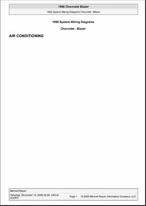1995-2005 GMC Jimmy Air Conditioning manual