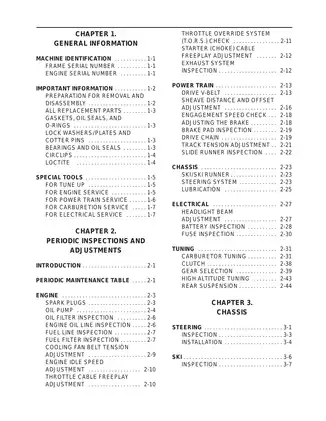 Yamaha VK540E Snowmobile Service Manual - Complete Guide Preview image 2