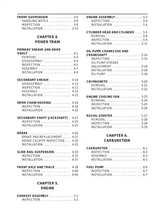 Yamaha VK540E Snowmobile Service Manual - Complete Guide Preview image 3