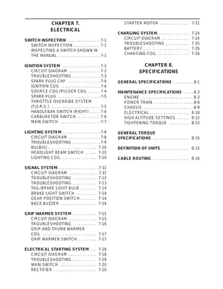 2001-2005 Yamaha VK540 III snowmobile repair service manual Preview image 4