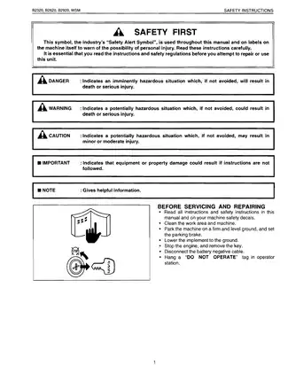 2008-2015 Kubota™ B2320, B2620, B2920 compact tractor manual Preview image 1